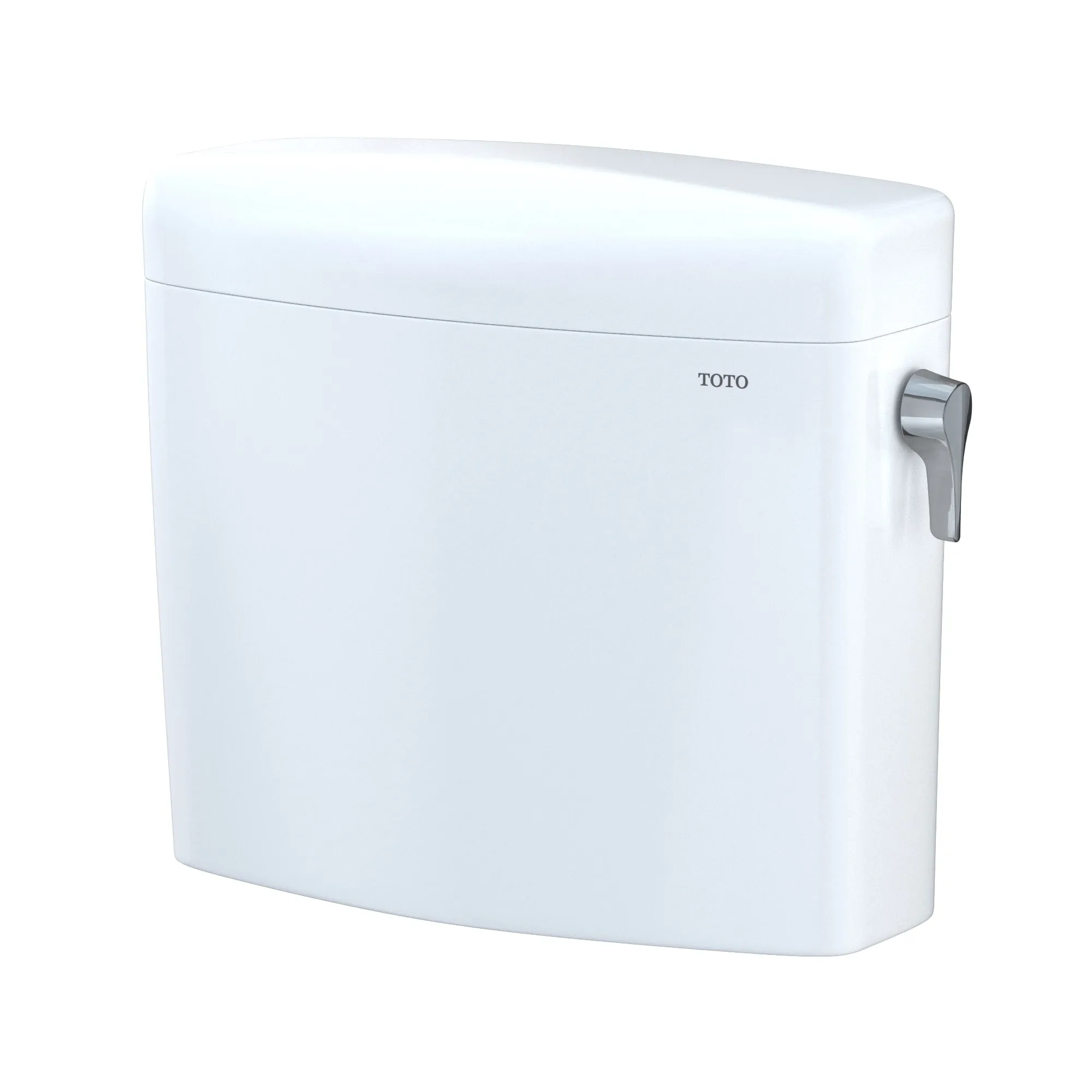 TOTO ST436EMNR#01 Aquia IV Cube Dual Flush Toilet Tank Only with Right Hand Trip Lever, Cotton White