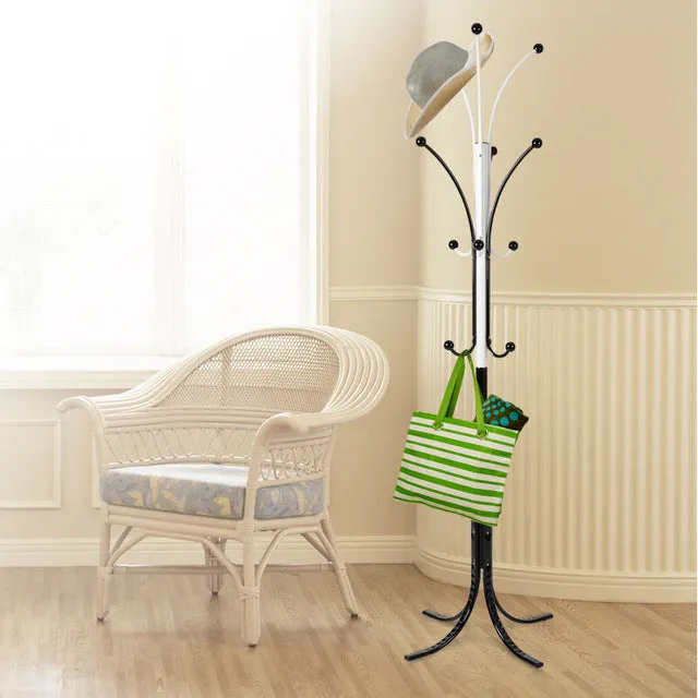 Two-color metal coat stand