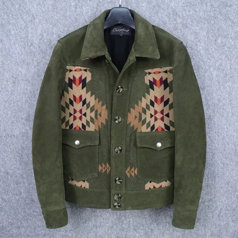 Vintage Olive Patchwork Jacket