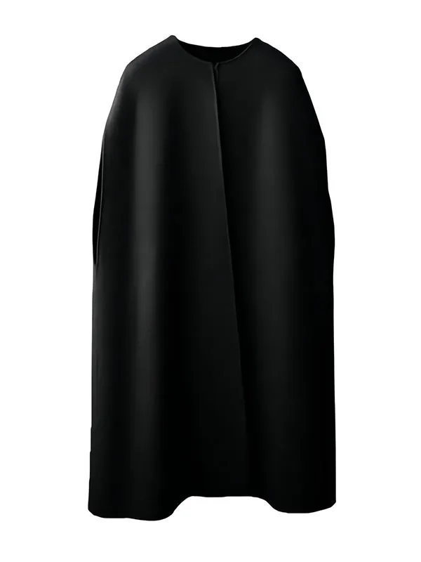 Wenkouban-Black Friday Christmas Thanksgiving Simple Sleeveless Solid Color Round-Neck Cape Outerwear