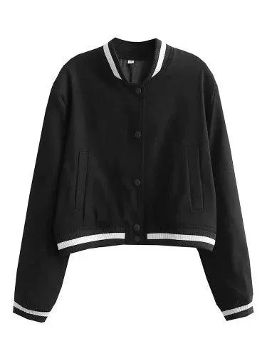 Wenkouban-Winter outfits Christmas Black Friday Stand Collar Short Baseball Coat Jacket