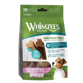 Whimzees Puppy Grain-Free Dental Dog Treats (XS/S) 28pc