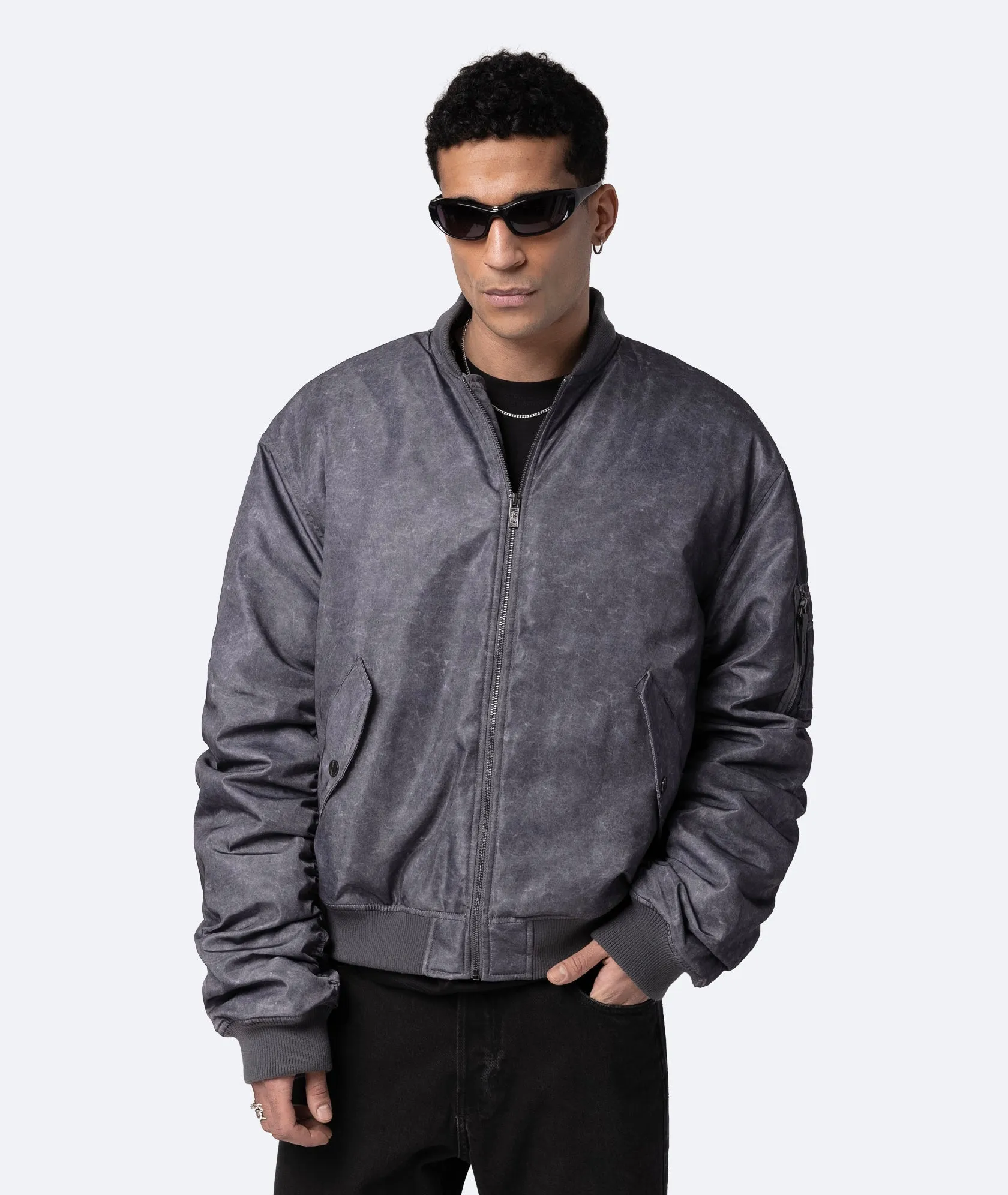 WINTER BOMBER - WASHED BLACK