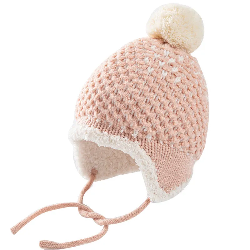 Winter Warm Baby Infant Earflap Pom Beanie Hat Toddler XZJ0067