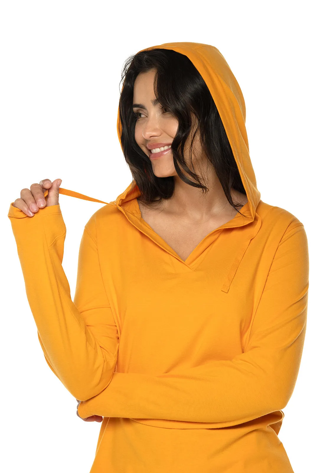 Women's Catalina Hoodie Tunic Top  |  Apricot Crush