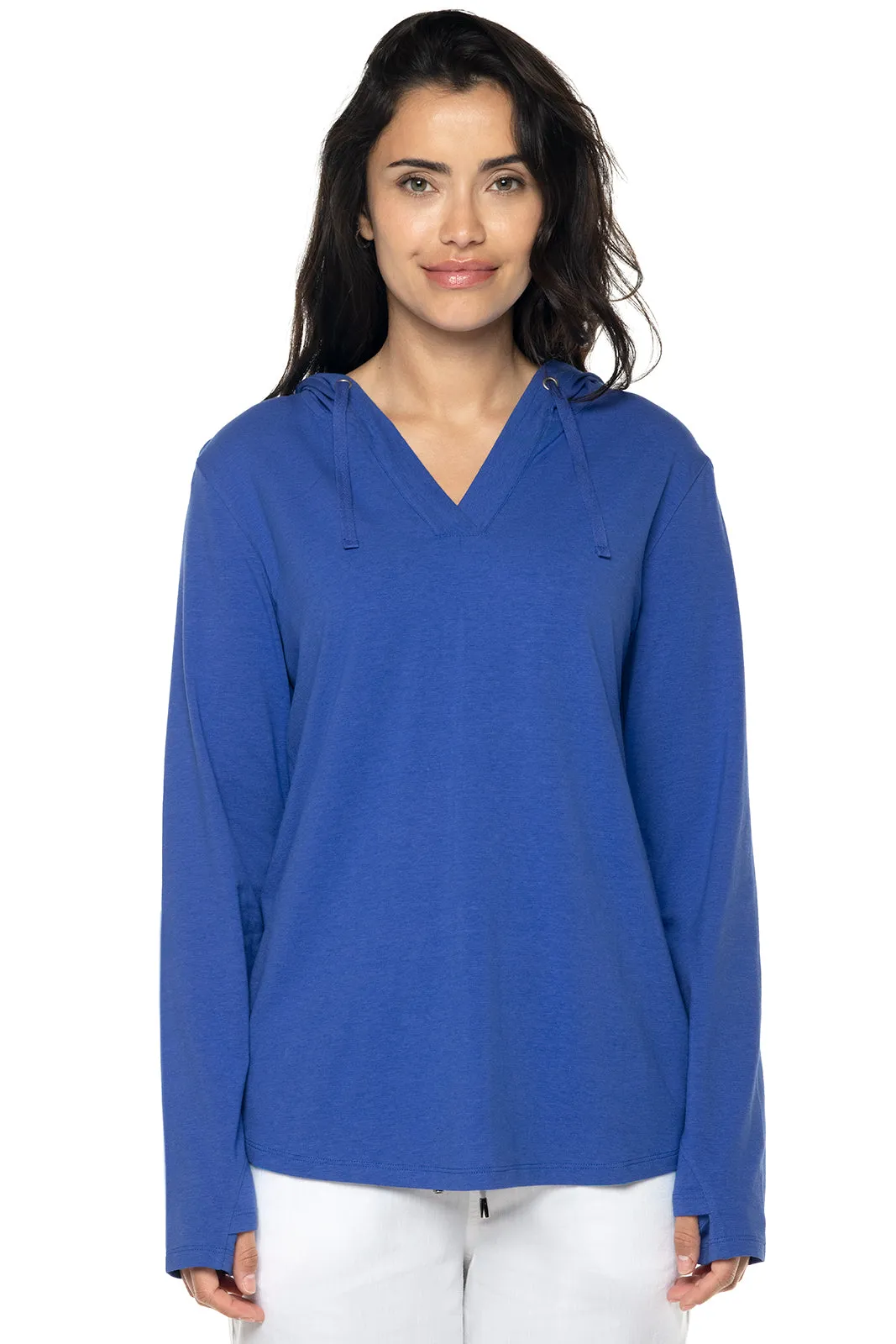 Women's Catalina Hoodie Tunic Top  |  Baja Blue