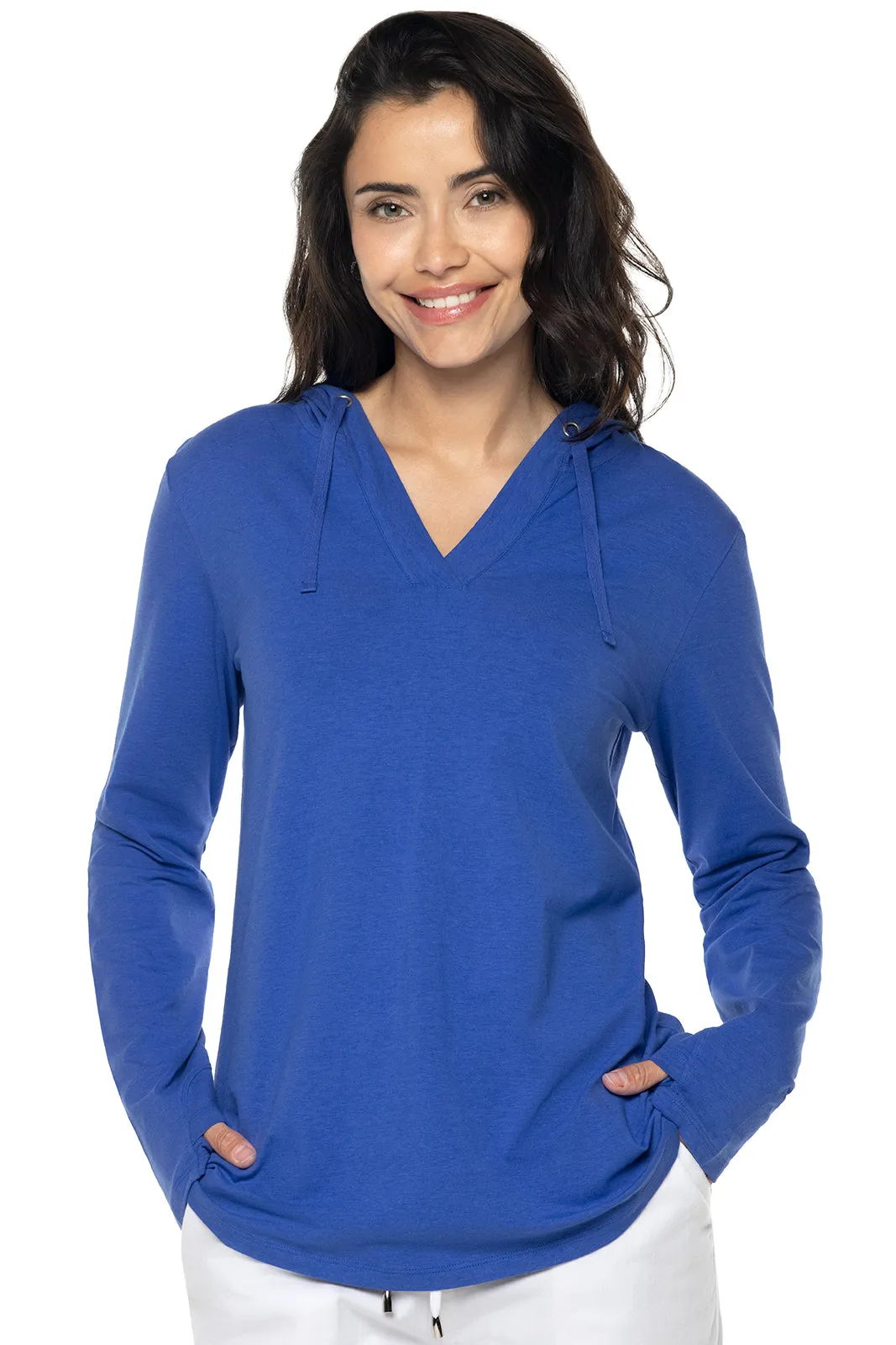 Women's Catalina Hoodie Tunic Top  |  Baja Blue