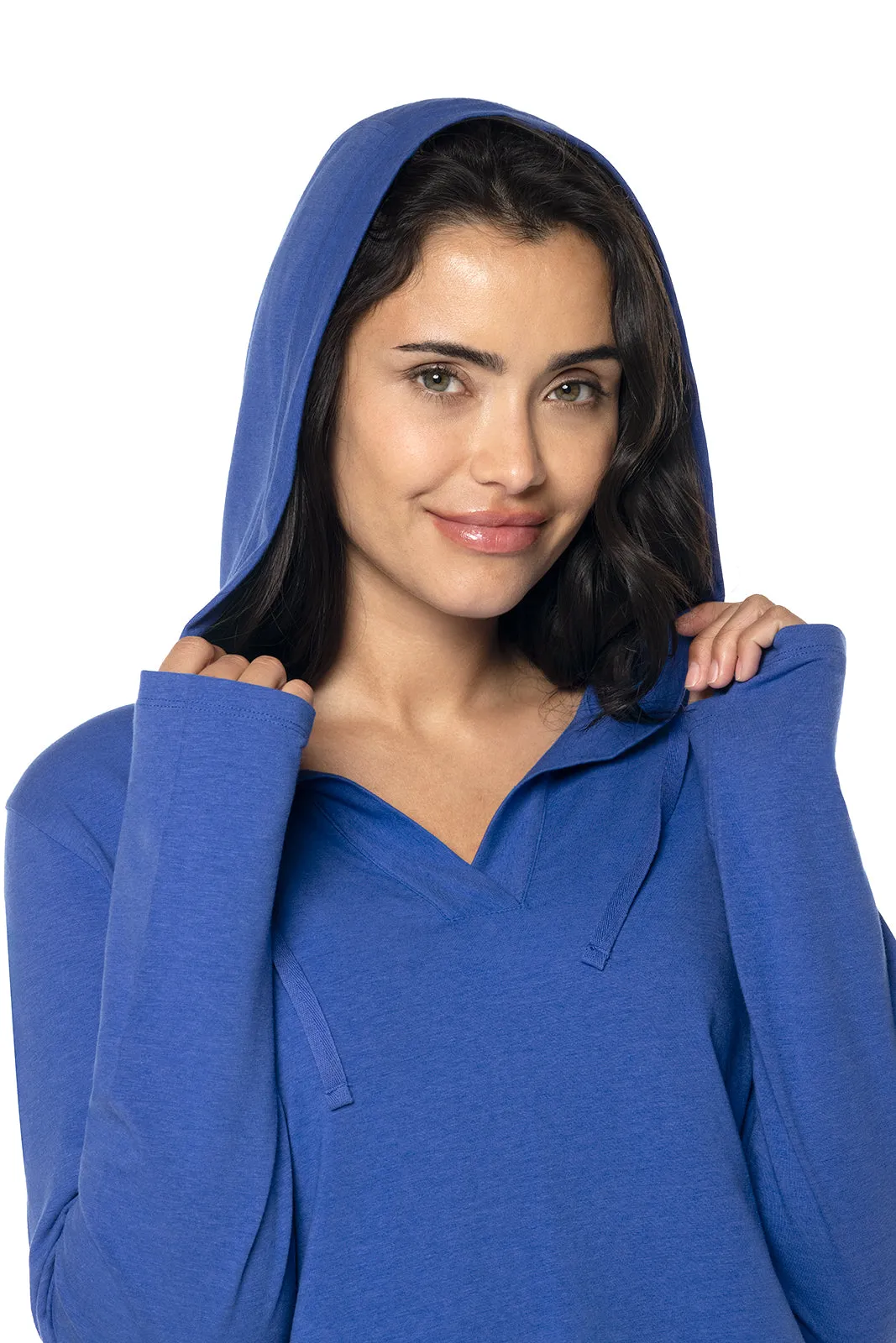 Women's Catalina Hoodie Tunic Top  |  Baja Blue