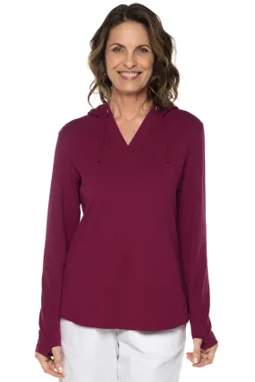 Women's Catalina Hoodie Tunic Top  |  Red Crush