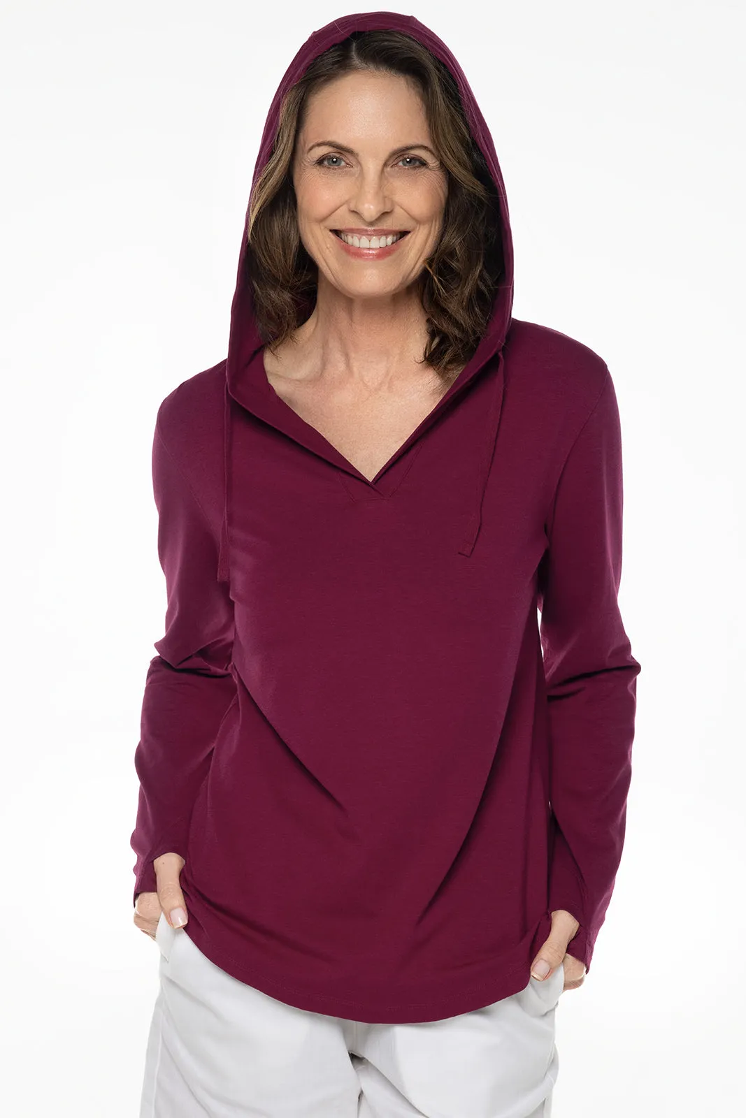 Women's Catalina Hoodie Tunic Top  |  Red Crush