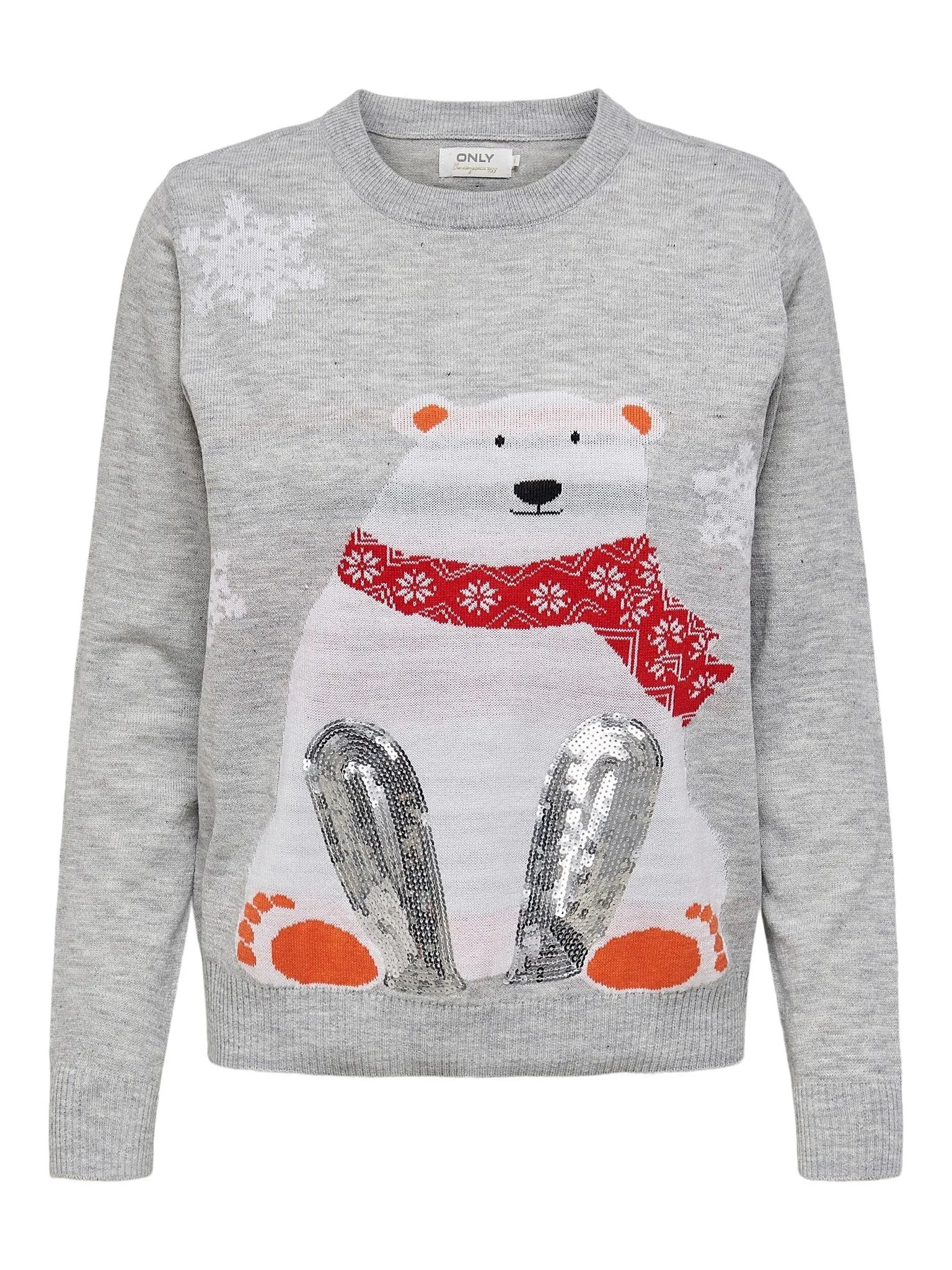 Xmas Snow Pullover - Light grey